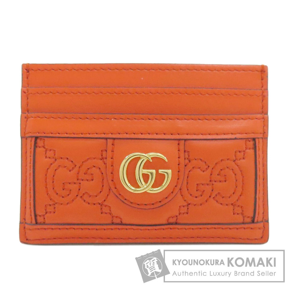 Gucci GG Matelasse Card Case Wallet Leather